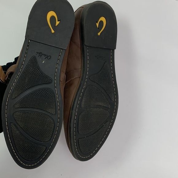 OluKai Haili Brown Leather Slip On Loafers - Picture 12 of 13